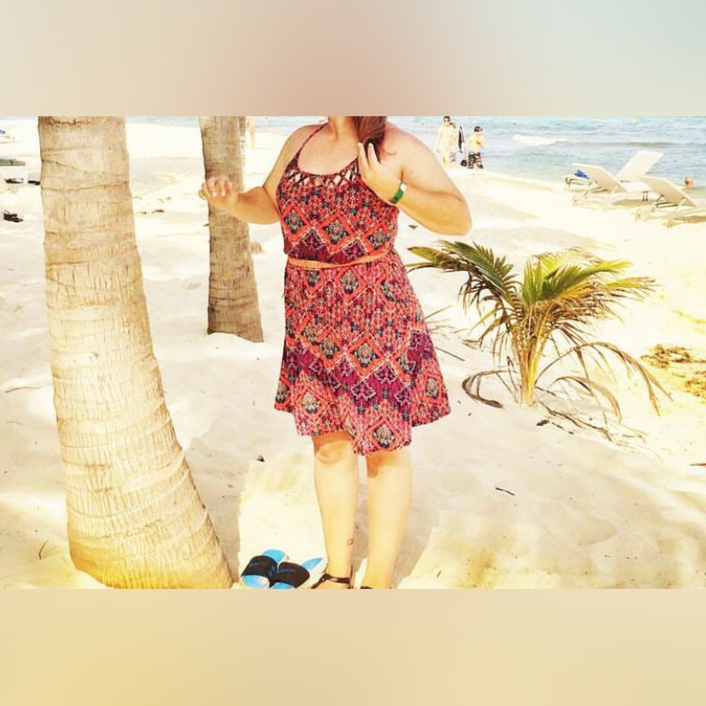 Bright colored dress - Size Large